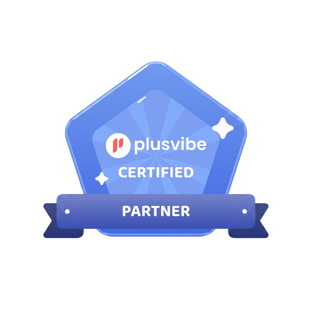 Plusvibe certified partner badge